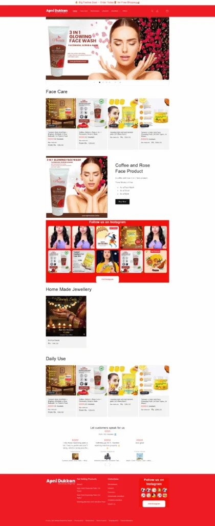 Apni Dukkan website development project