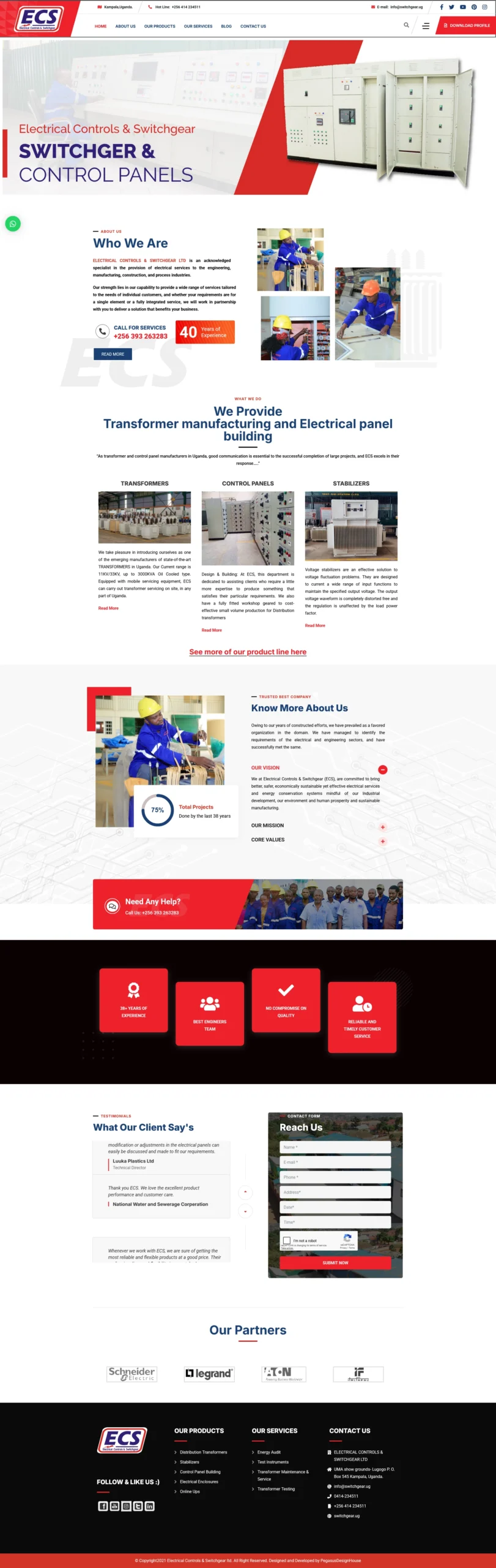 ECS website development project