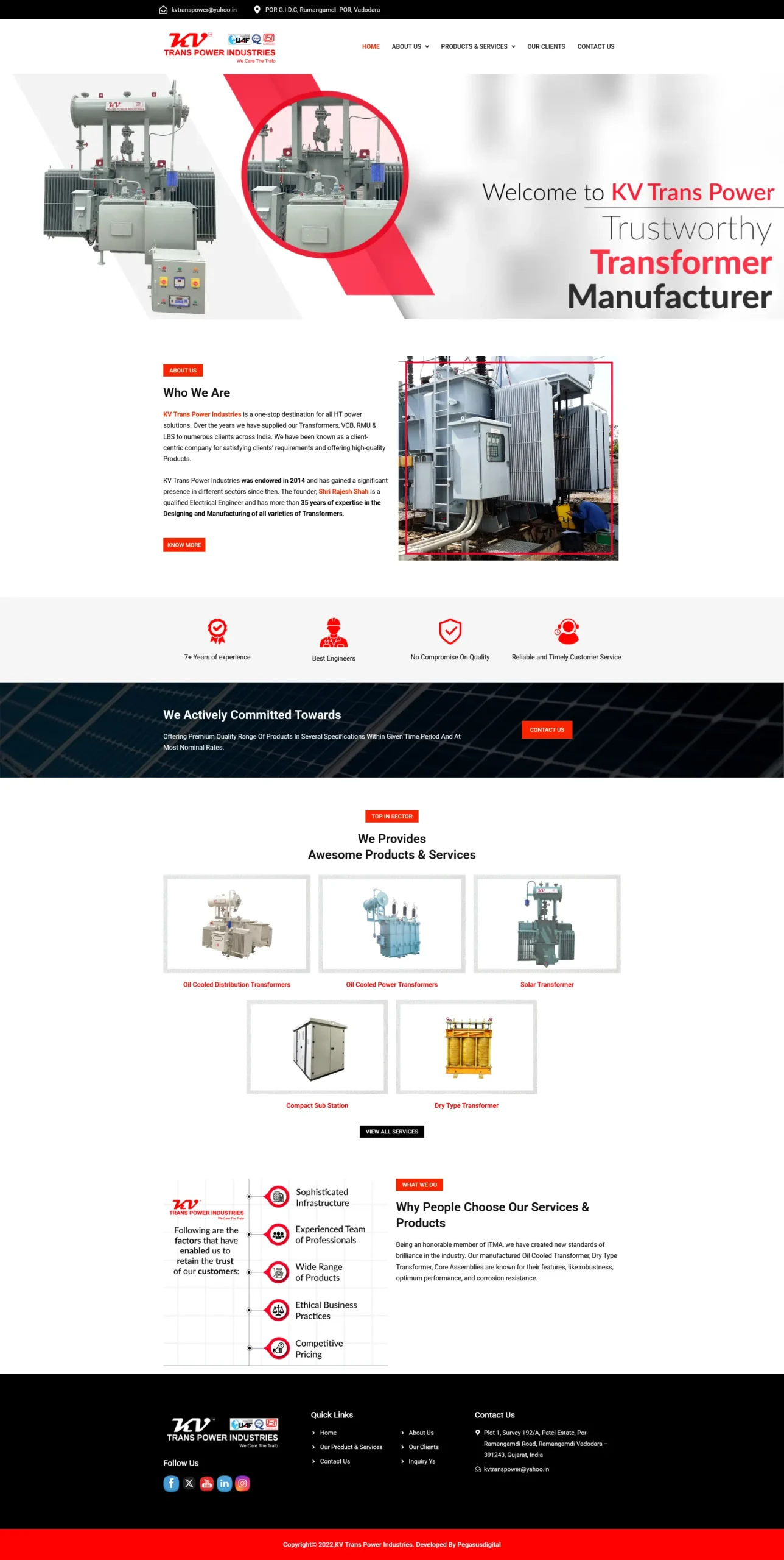 KV website development project