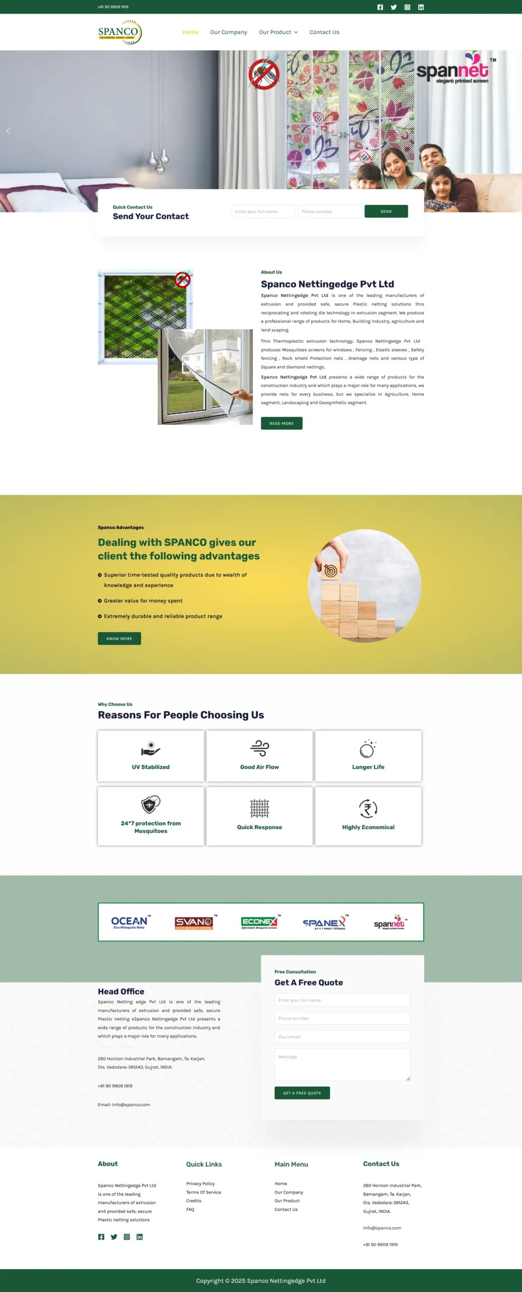 Spanco website development project