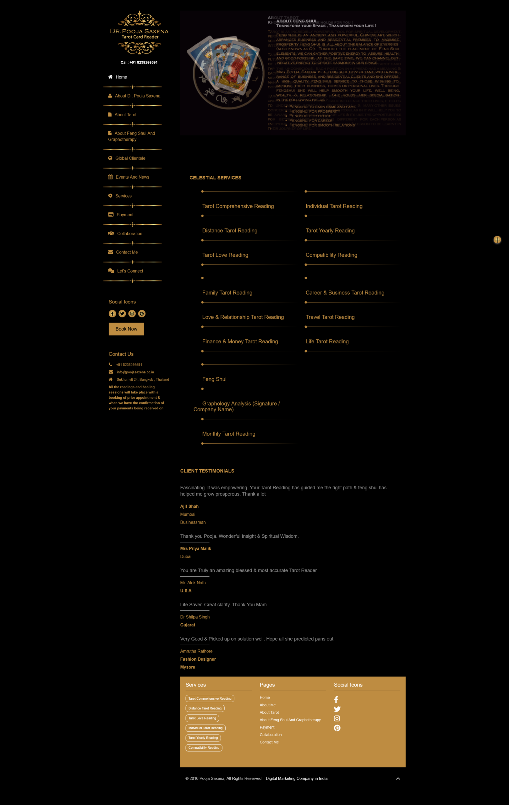 Pooja Saxena website development project