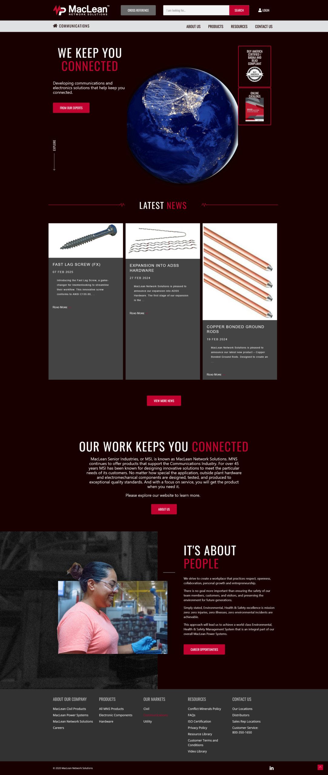 MacLean Network website development project