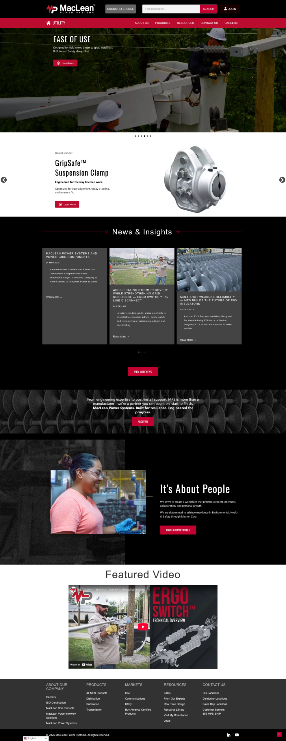 MacLean Power website development project