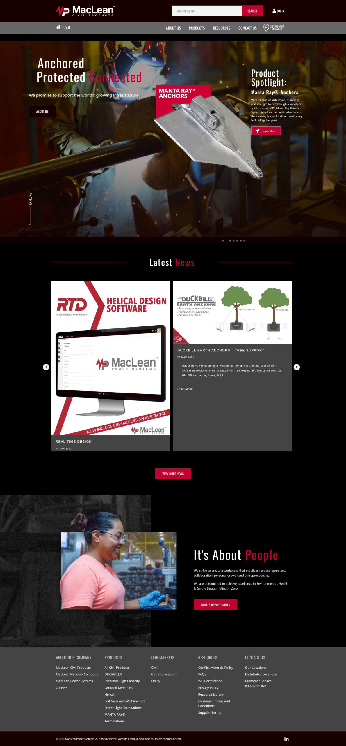 MacLean Civil website development project