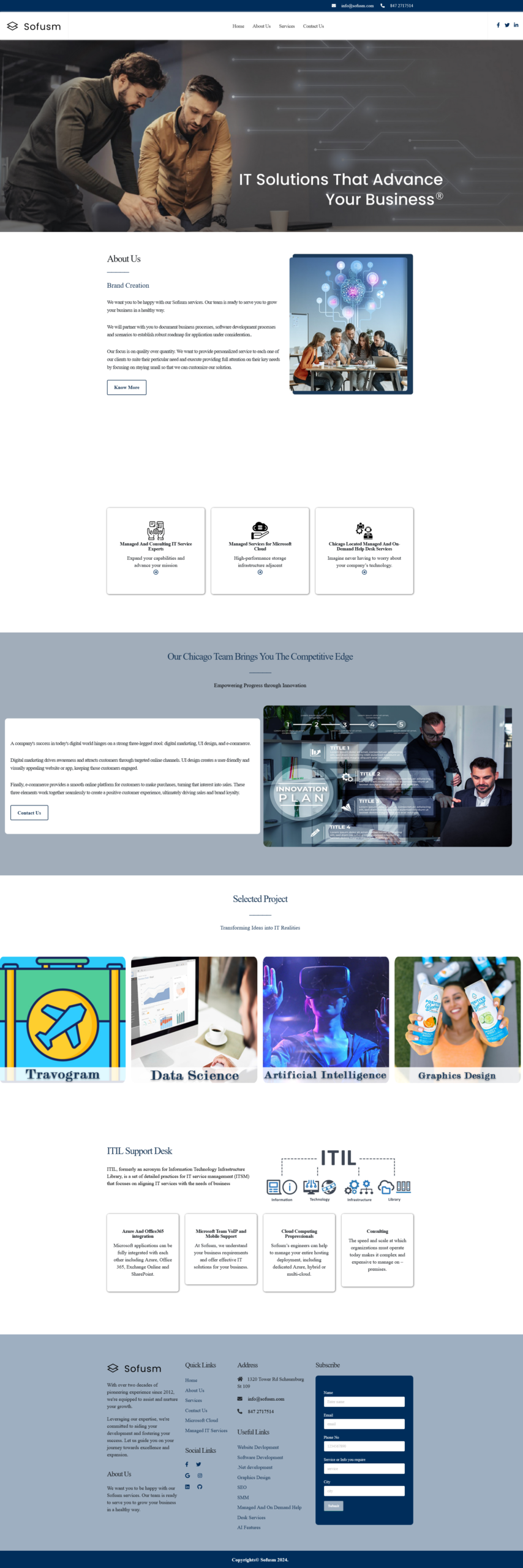 Sofusm website development project