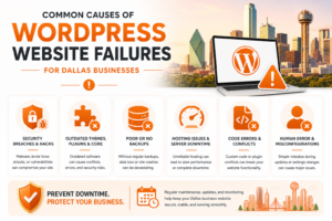 Common Causes of WordPress Website Failures for Dallas Businesses