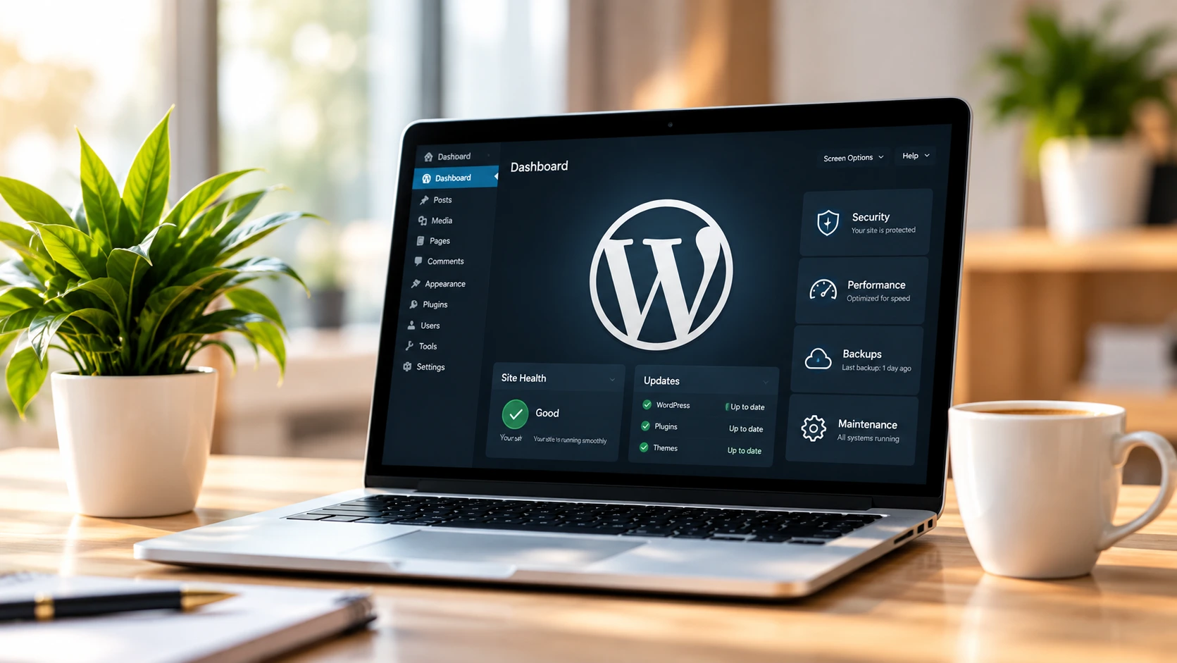 WordPress maintenance workflow by Pegasus Digital Crew